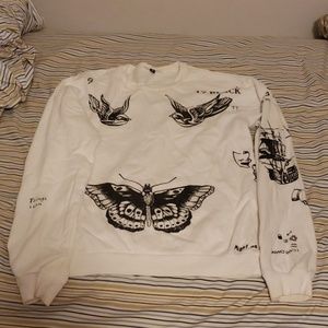 Harry Styles Tattoo crew neck hoodie